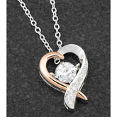 314364 KISS COLLECTION 2 TONE KISSING HEART NECKLACE